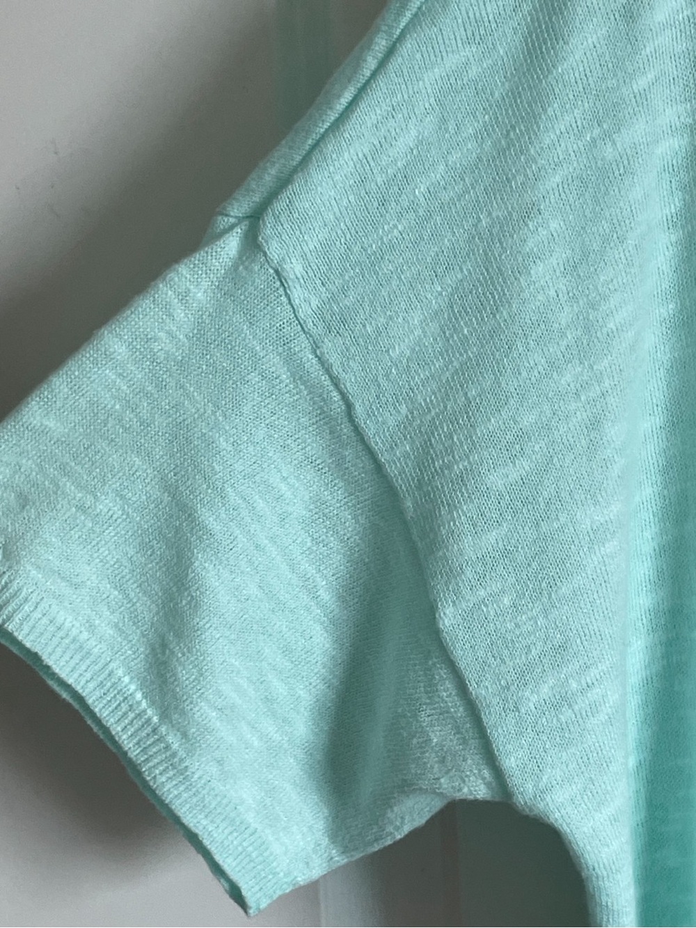 Eileen Fisher Organic Linen Cotton Mint Green S/S Oversized Tunic Top - Picture 4 of 8